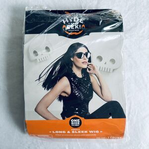 Long Black Wig Halloween Adult Hyde And Eek Straight Sleek Dress Up NWT